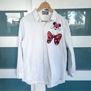 Disney White Button Down Shirt